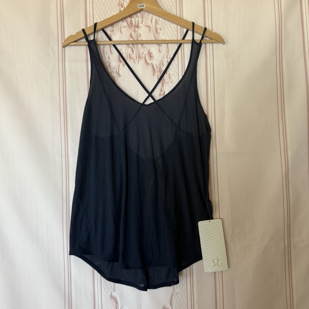 Lululemon Such A Cinch Tank Womens Sz 6 TRNV Navy Strappy Back NWT $54